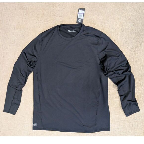 NWT Under Armour Tactical Shirt Mens XXL 2X 2XL Cold Gear Black Long Sleeve - Picture 1 of 8